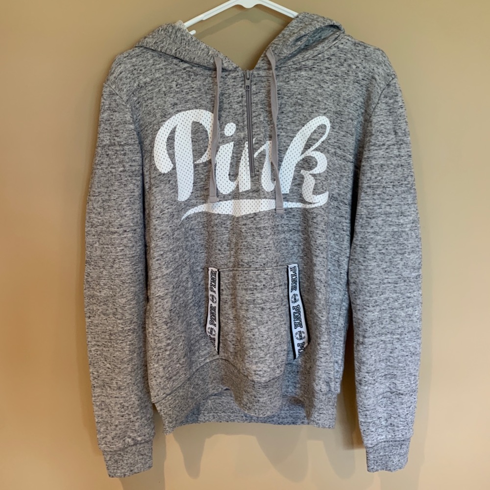 PINK everyday lounge quarterzip hooded sweatshirt